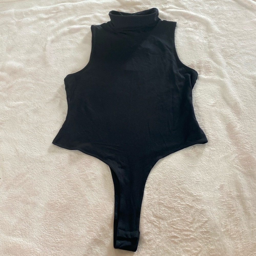 NEW Anthropologie Avec Les Filles Black Large Bodysuit